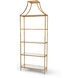 Lisa Kahn 96 X 36 inch Antique Gold Leaf/Clear Etagere
