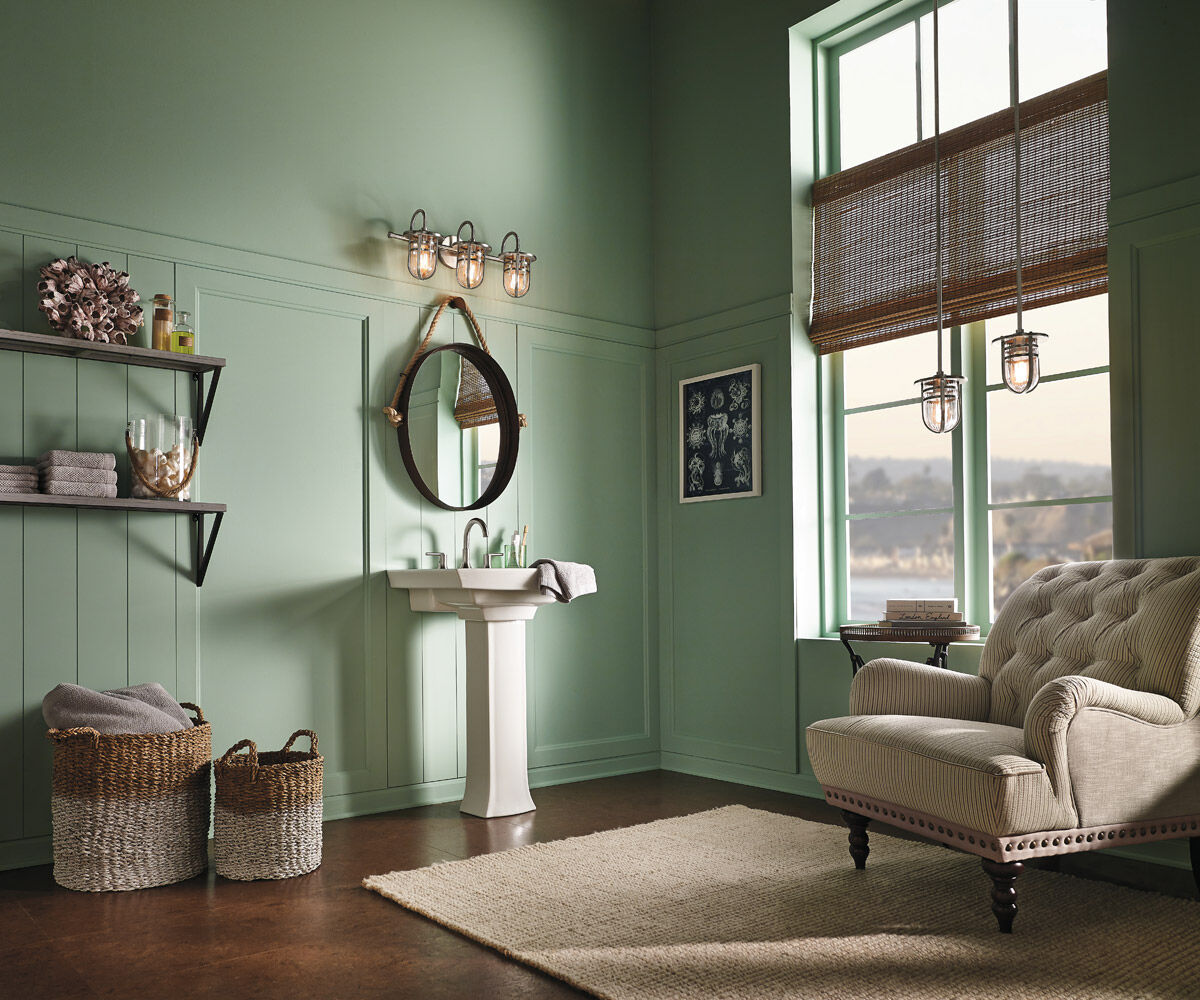 Caparros 3 Light 24 inch Brushed Nickel Wall Mt Bath 3 Arm Wall Light