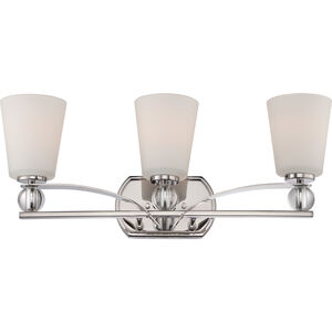 Connie 3 Light 24 inch Polished Nickel Vanity Light Wall Light