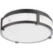 Constantine LED 14 inch Black Flush Mount Ceiling Light, dweLED