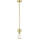 Quincy 1 Light 4.75 inch Satin Brass Mini Pendant Ceiling Light