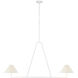 Chapman & Myers Ashton LED 58.75 inch Plaster White Sculpted Chandelier Ceiling Light