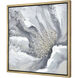 Bowie Bloom I Gray with Gold Framed Wall Art