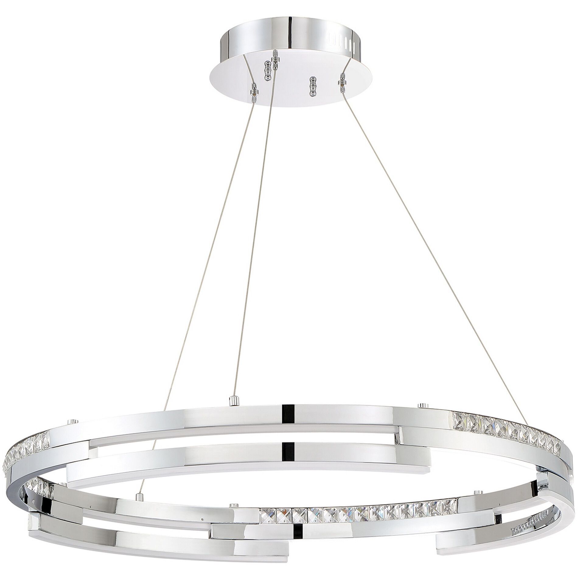Satern LED 30 inch Chrome Pendant Ceiling Light