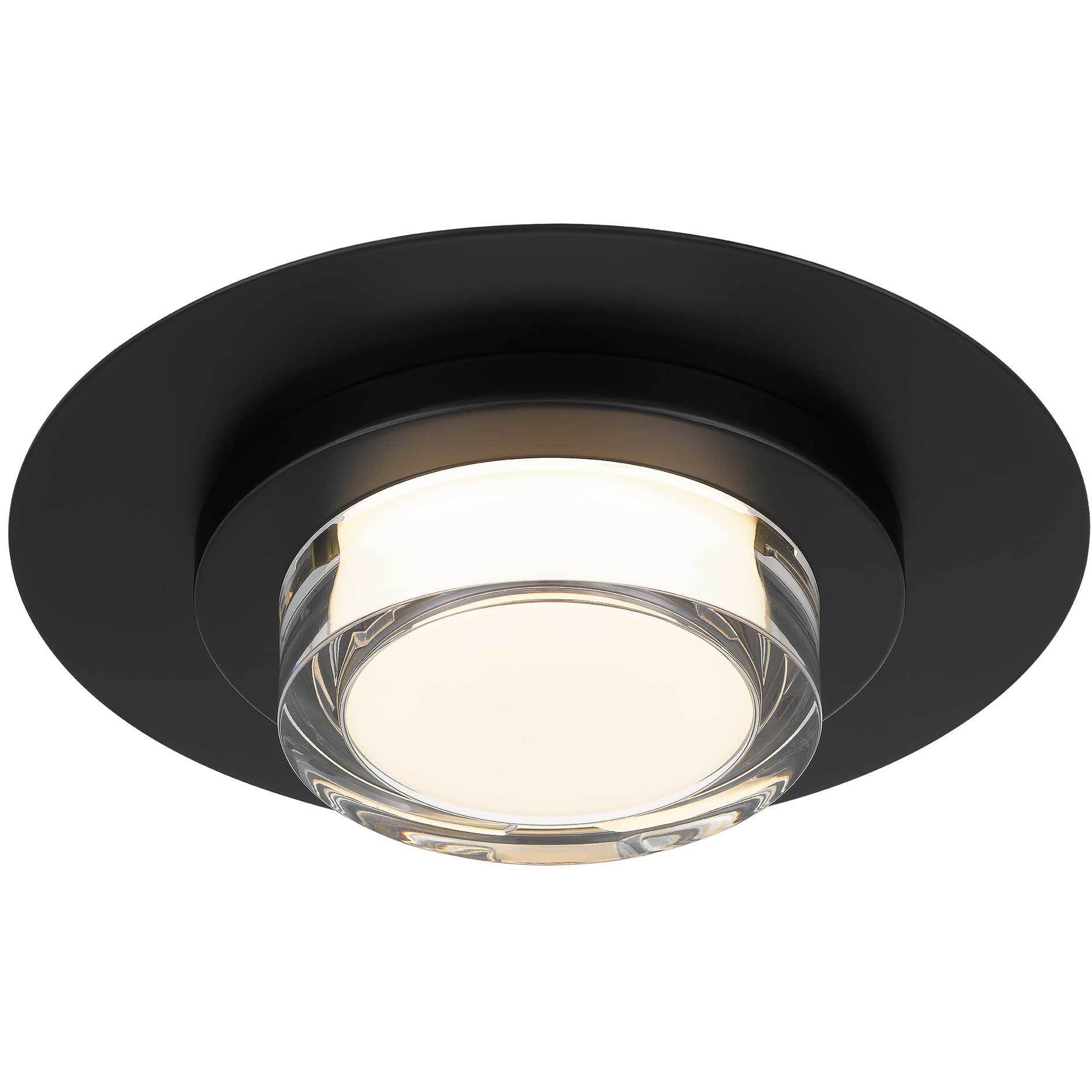 Plate LED 12 inch Sand Black Outdoor Flush Mount