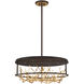 Aerie LED 30.5 inch Gold and Black Chandelier Ceiling Light