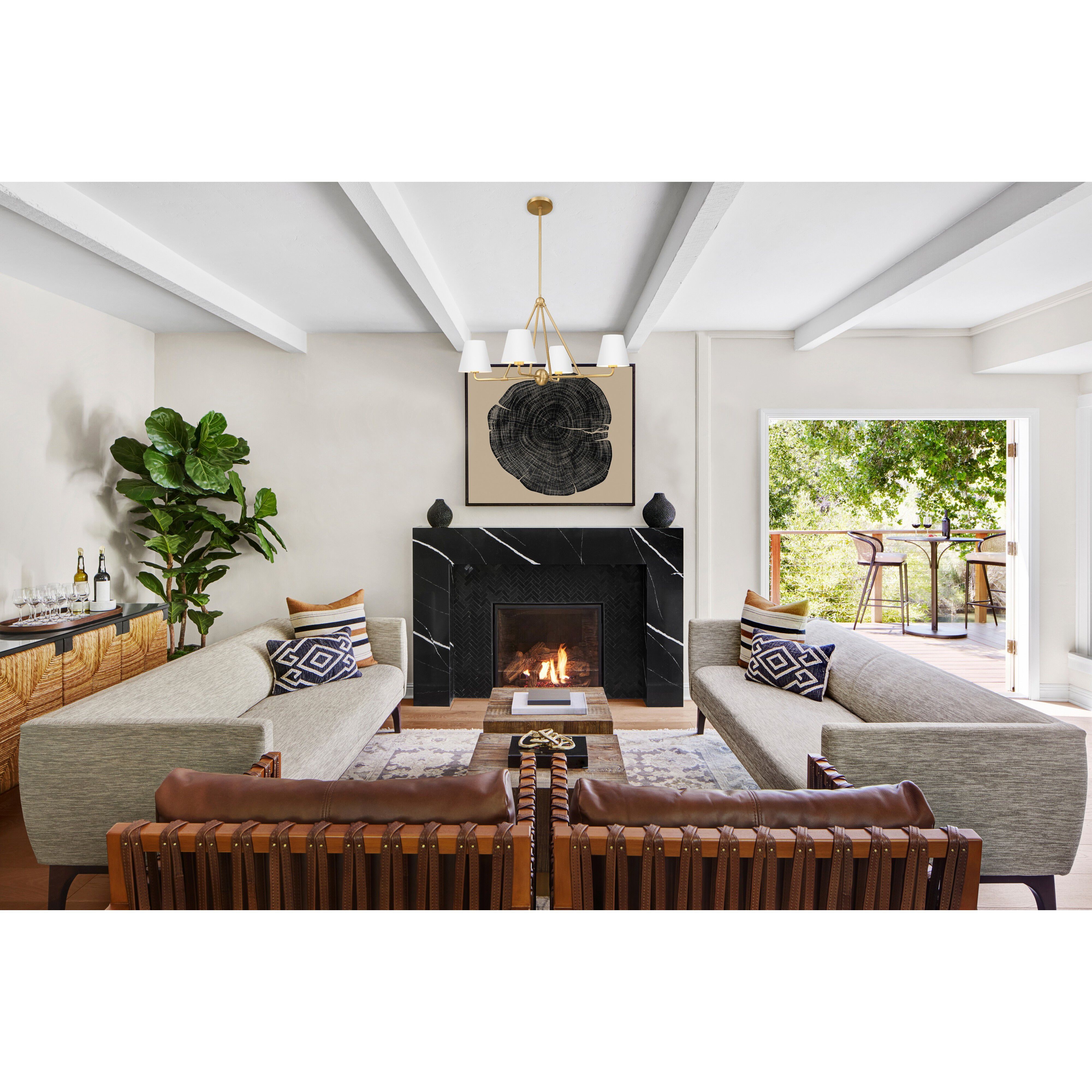 Xavier 4 Light 31.75 inch Vibrant Gold Chandelier Ceiling Light