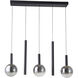 Modella LED 39.25 inch Black Linear Island Pendant Ceiling Light