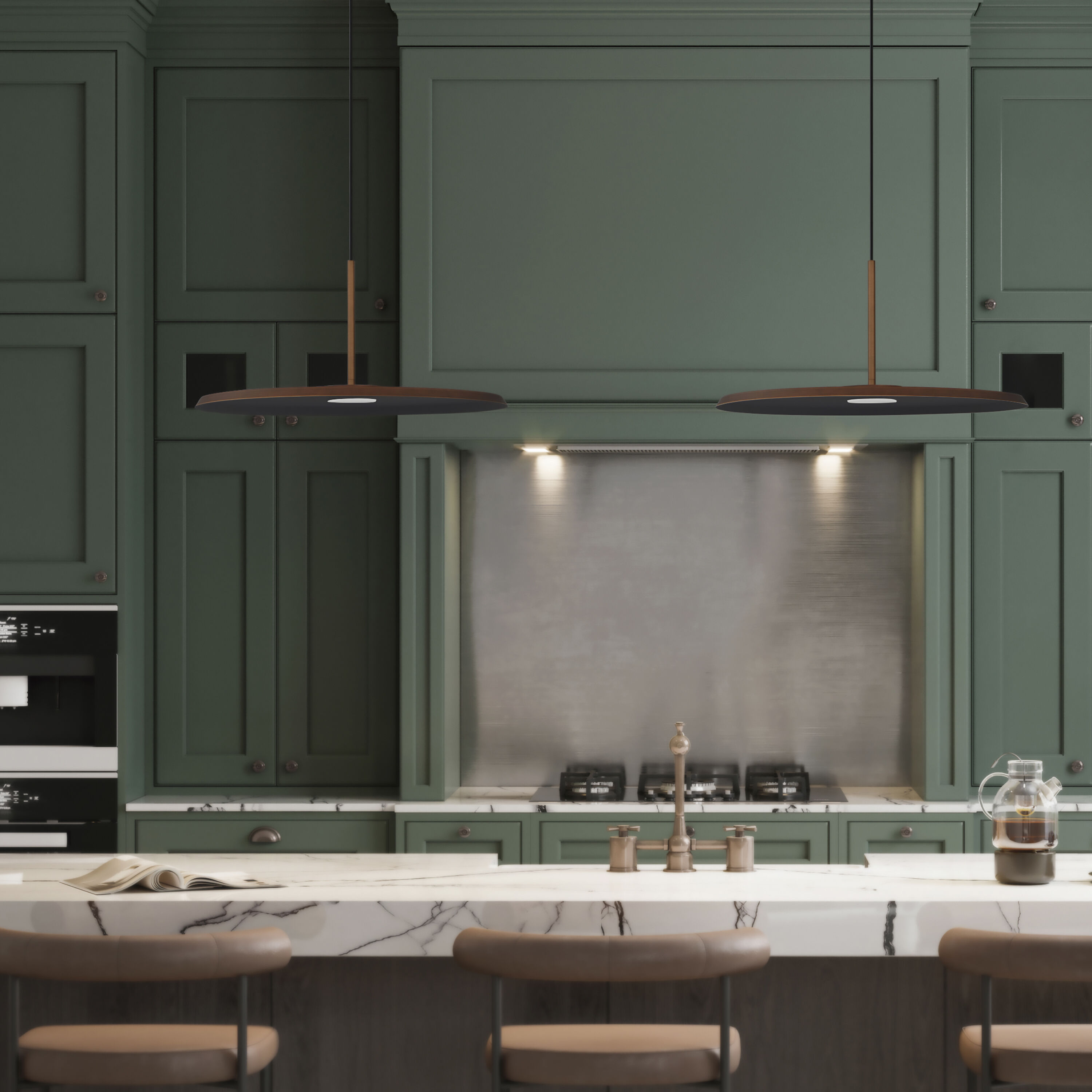 Berliner LED 13.75 inch Antique Copper Single Pendant Ceiling Light