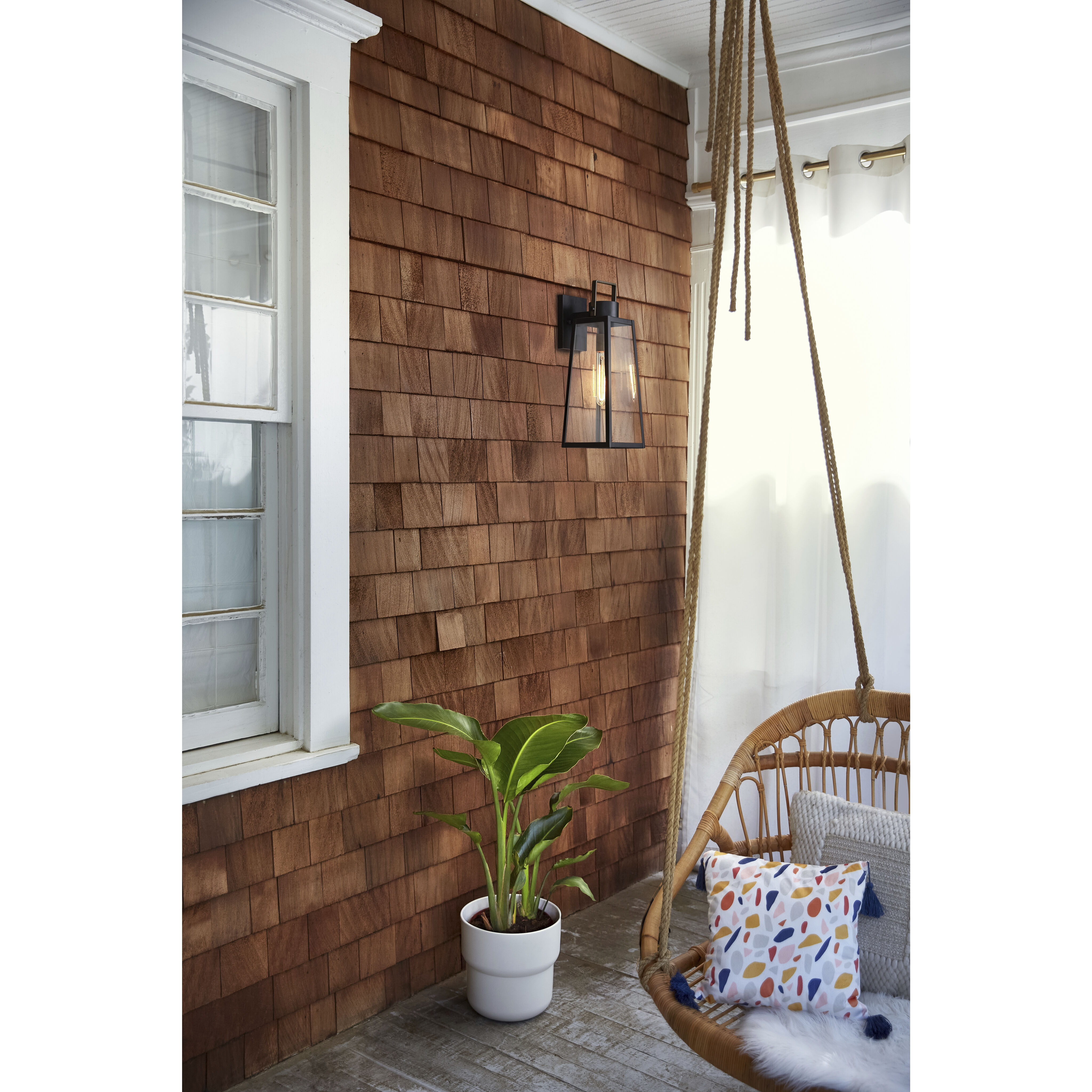 Hugh LED 19 inch Black Outdoor Wall Mount