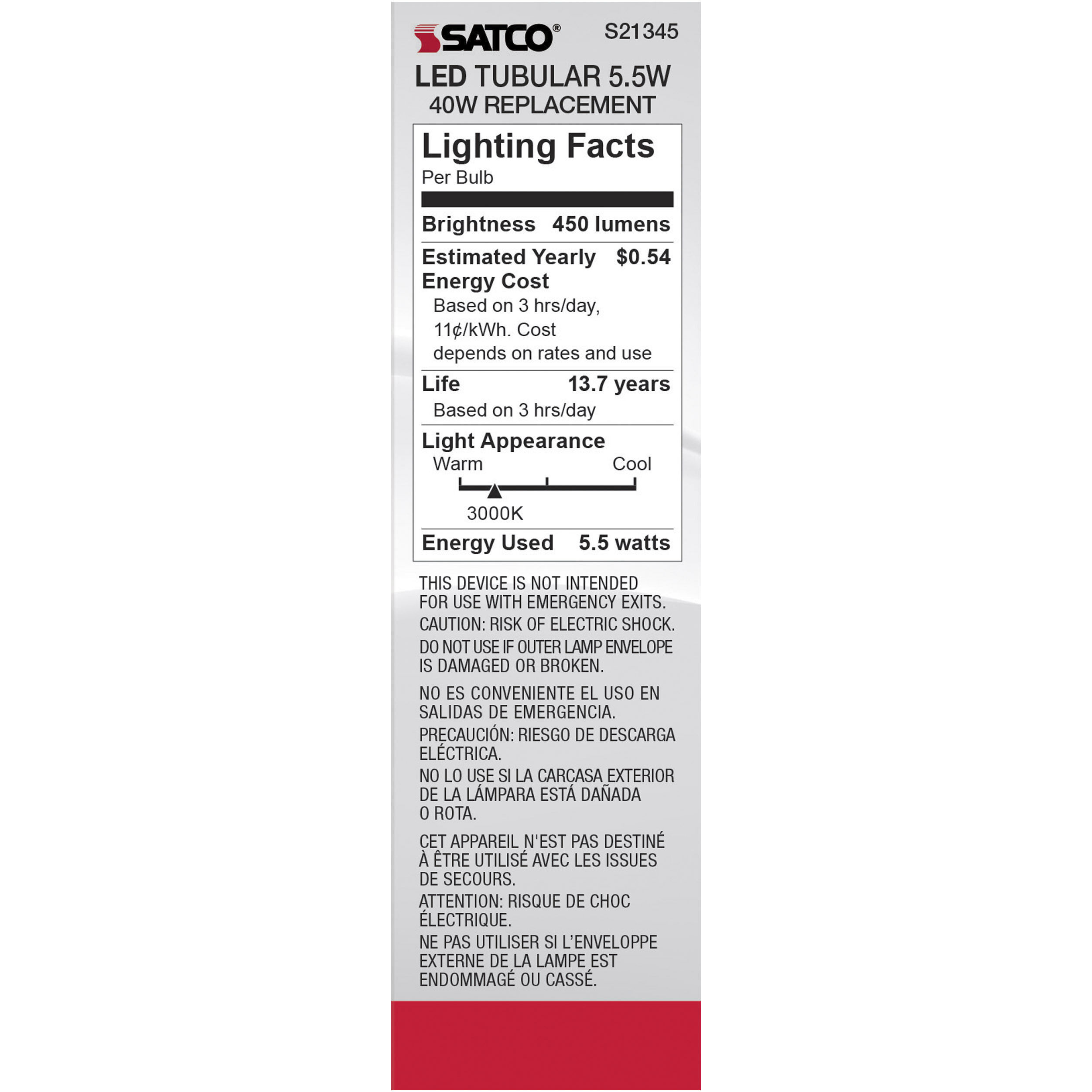 Lumos LED Medium Medium 5.50 watt 3000K LED Filament