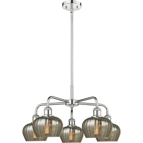 Fenton 5 Light 24.5 inch Polished Chrome Chandelier Ceiling Light in Mercury