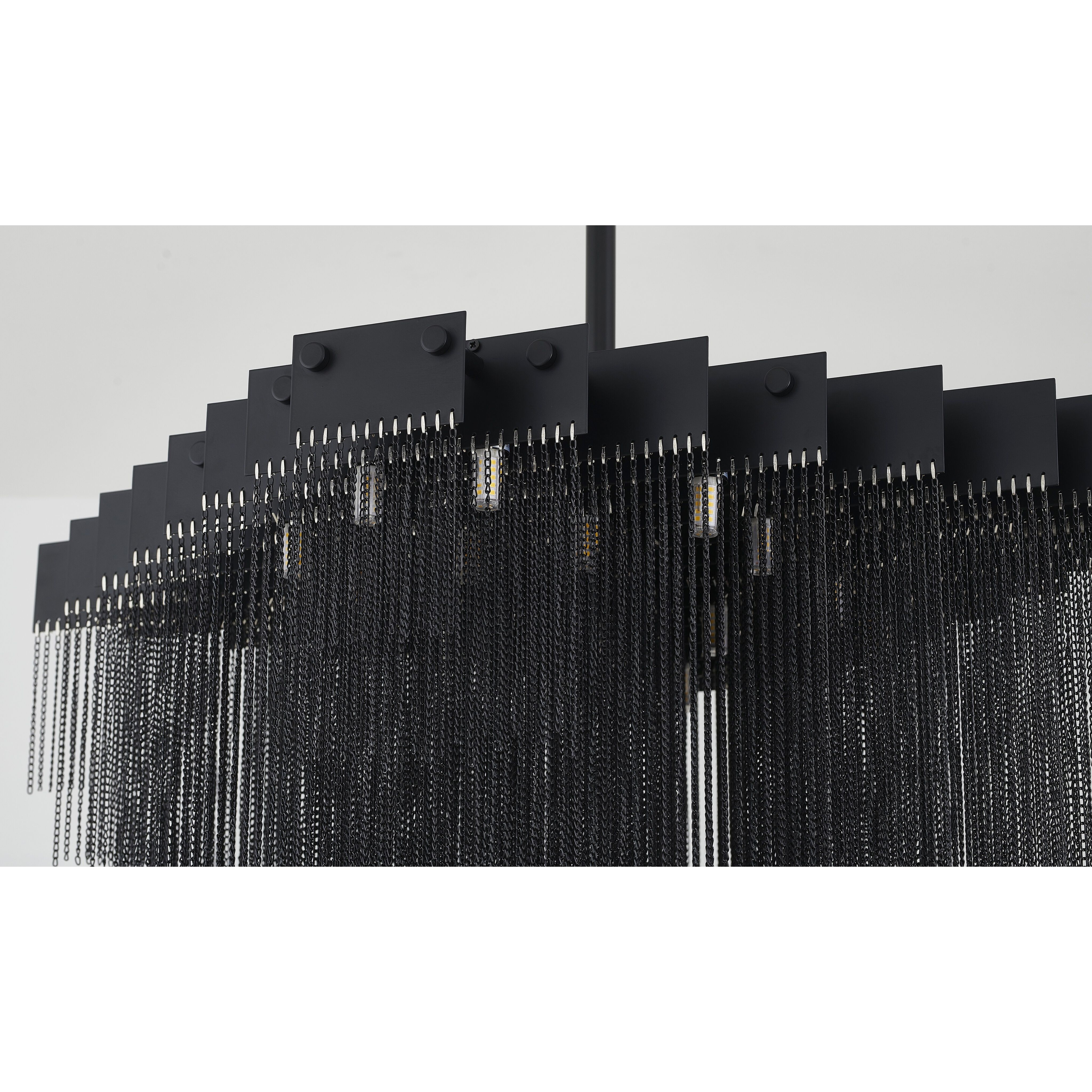 IMG Series 16 Light 23.6 inch Satin Black Chandelier Ceiling Light