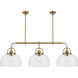 Alora Mood Lancaster 3 Light 55 inch Aged Gold Linear Pendant Ceiling Light