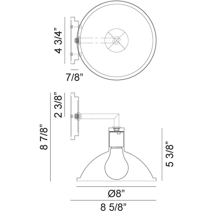 Farmley 1 Light 8 inch Matte Black Wall Sconce Wall Light