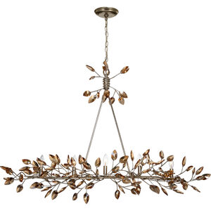 Misthaven 5 Light 13 inch Silver Leaf with Antique Gold Paint Chandelier Ceiling Light