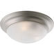 Alabaster Glass 3 Light 16.63 inch Brushed Nickel Flush Mount Ceiling Light