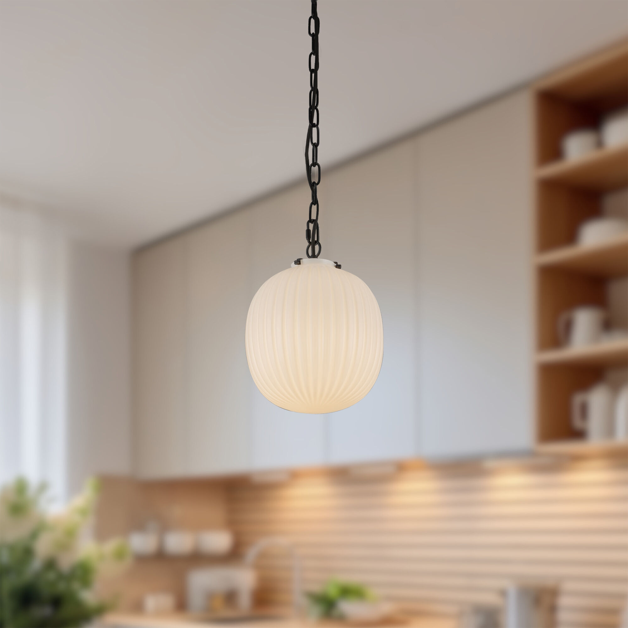 Alora Mood Cherise Pendant Ceiling Light in Matte Black
