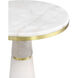 Eleanora 11.75 inch Natural and Natural Brass Drinks Table