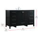 Irene 54 X 22 X 34 inch Black Vanity Sink Set