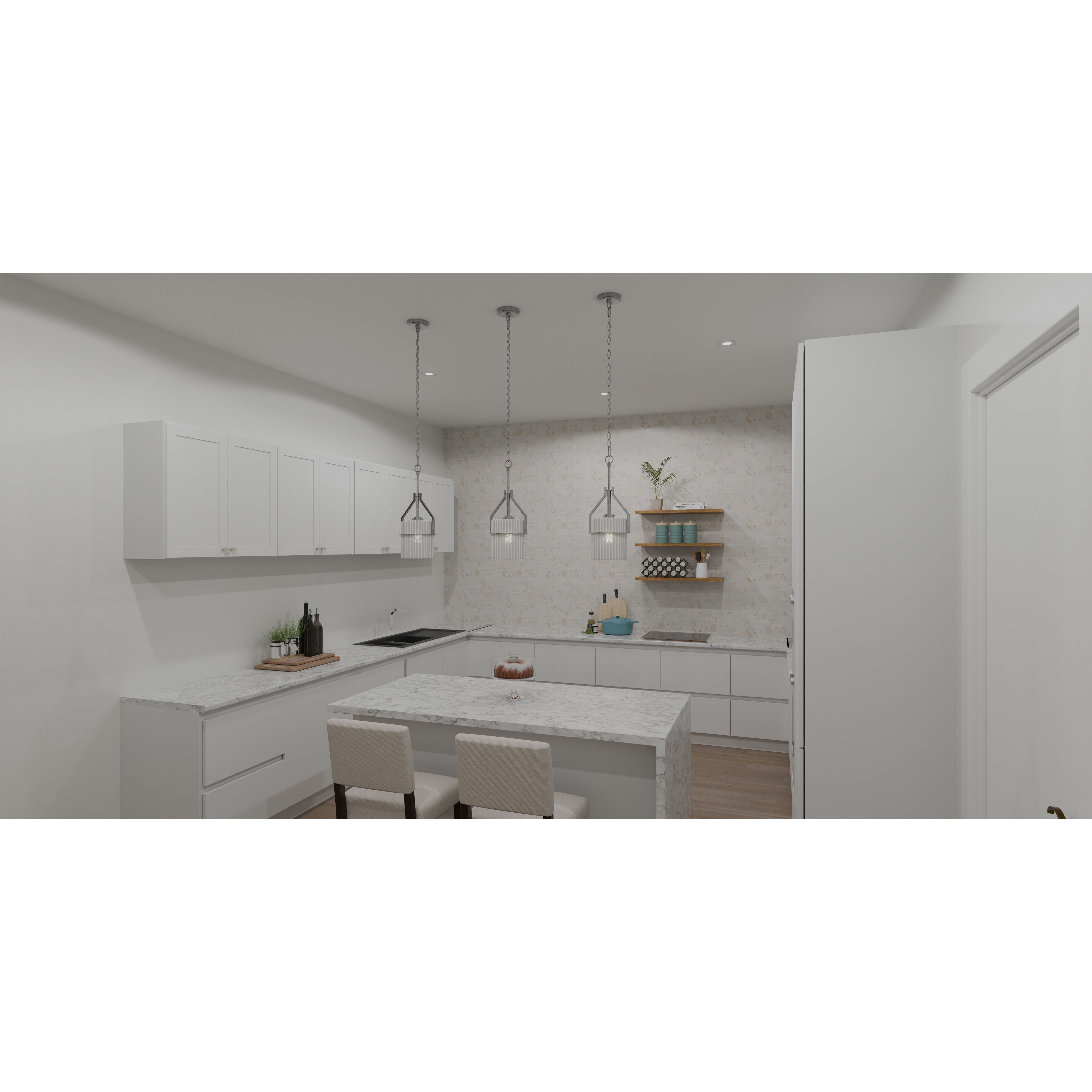 Seymour 1 Light 8.5 inch Brushed Nickel Mini Pendant Ceiling Light, Small