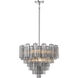 Addis 12 Light 26.75 inch Polished Chrome Chandelier Ceiling Light in Tronchi Glass Smoke