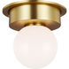 Kelly by Kelly Wearstler Nodes 1 Light 8 inch Burnished Brass Flush Mount Ceiling Light