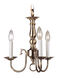 Williamsburgh 3 Light 14 inch Antique Brass Mini Chandelier Ceiling Light