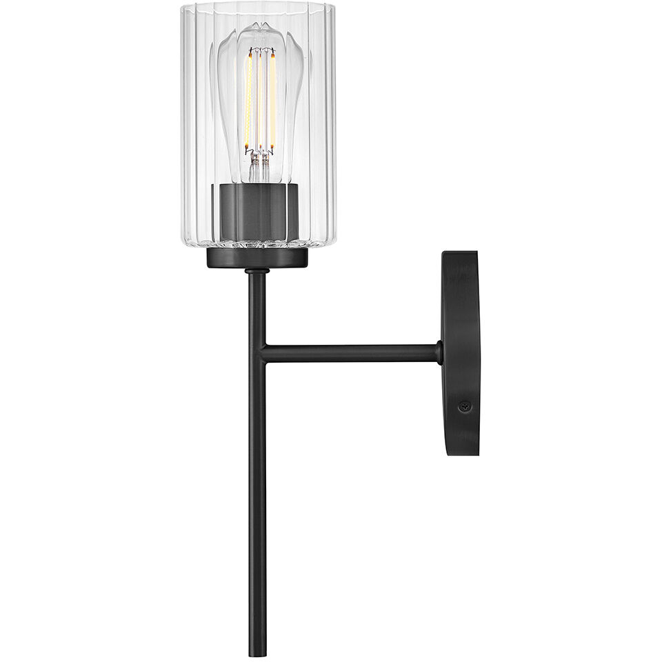 Leta 1 Light 7.5 inch Black Bath Light Wall Light