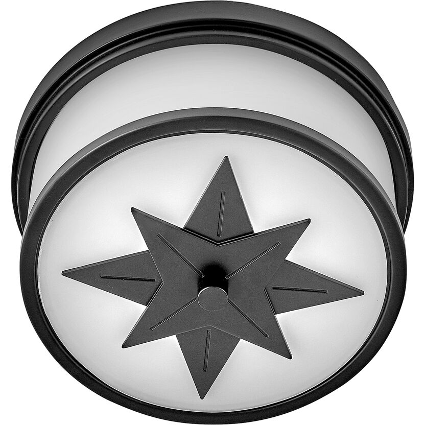 Montrose 2 Light 12 inch Black Indoor Flush Mount Ceiling Light