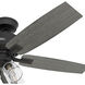 Gatlinburg 52 inch Matte Black with Dark Gray Oak/Matte Black Blades Ceiling Fan