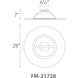 Elektron LED 28 inch Black Semi-Flush Mount Ceiling Light, dweLED