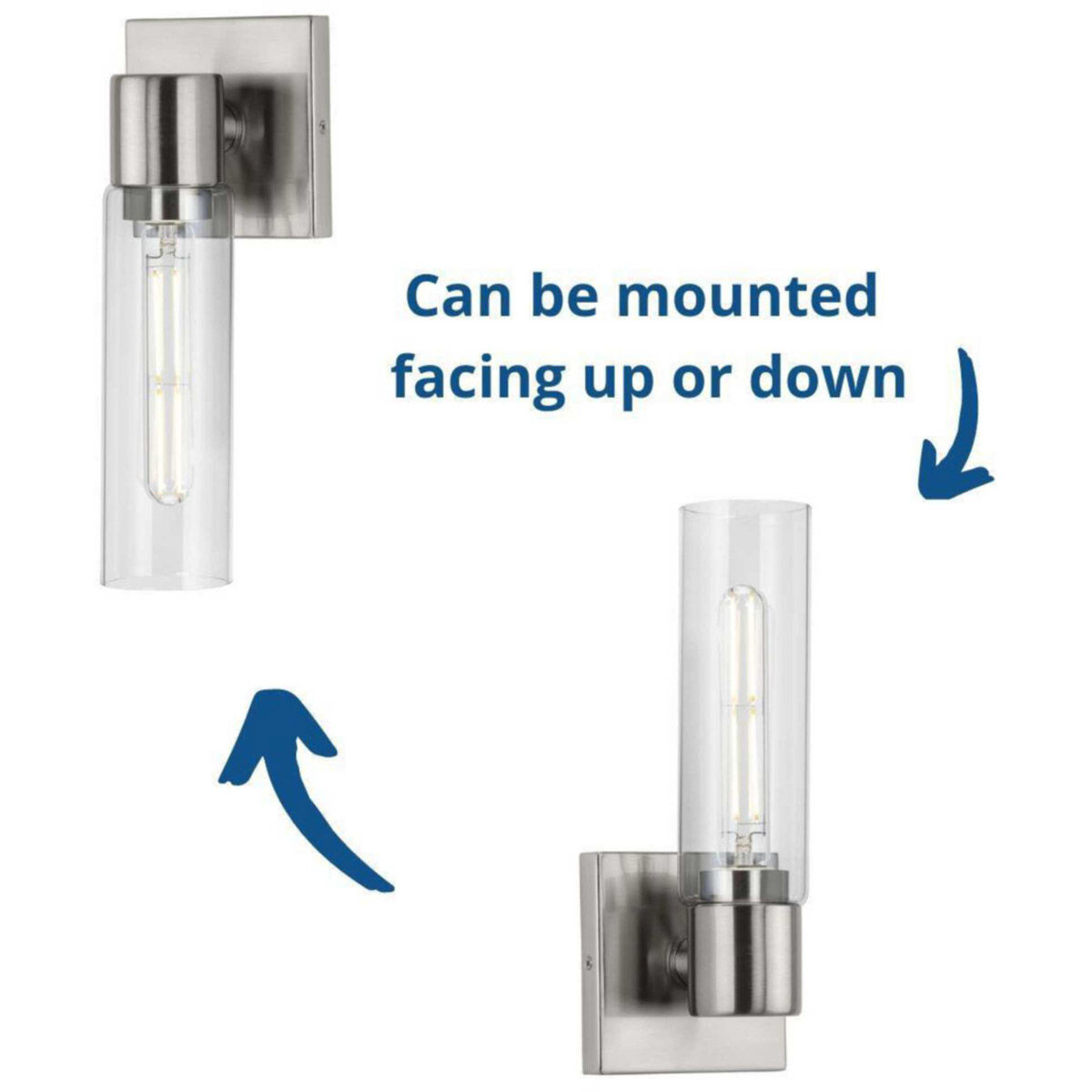 Clarion 1 Light 5 inch Brushed Nickel Bath Vanity Wall Light