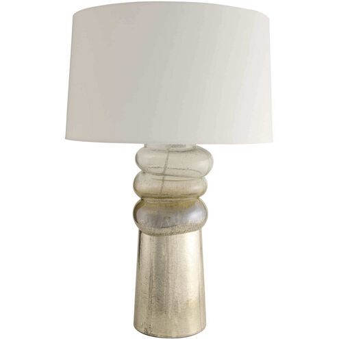 Milan 28 inch 150.00 watt Antique Mercury Ombre and Polished Nickel Table Lamp Portable Light