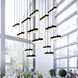 Stagger LED 60 inch Black Chandelier Ceiling Light