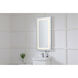 Helios 40 X 20 inch Silver Lighted Wall Mirror