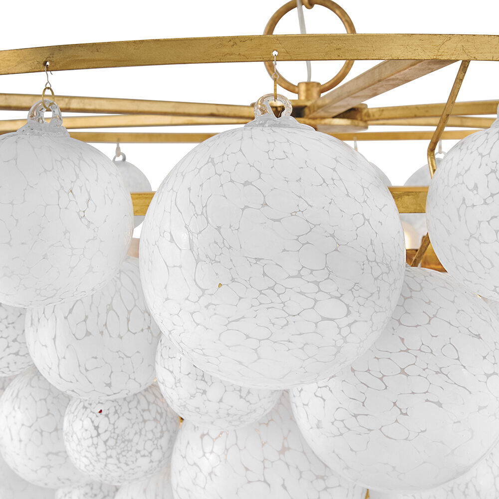 Marabel 10 Light 48 inch Distressed Brass Chandelier Ceiling Light