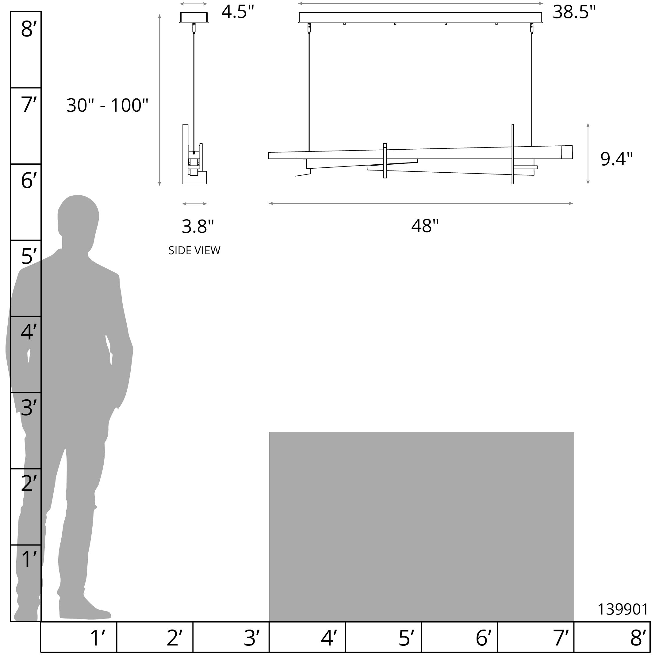 Tenon LED 3.8 inch Bronze Pendant Ceiling Light