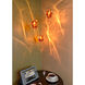 Aurora LED 4.5 inch Chrome Pendant Ceiling Light in Amber Glass