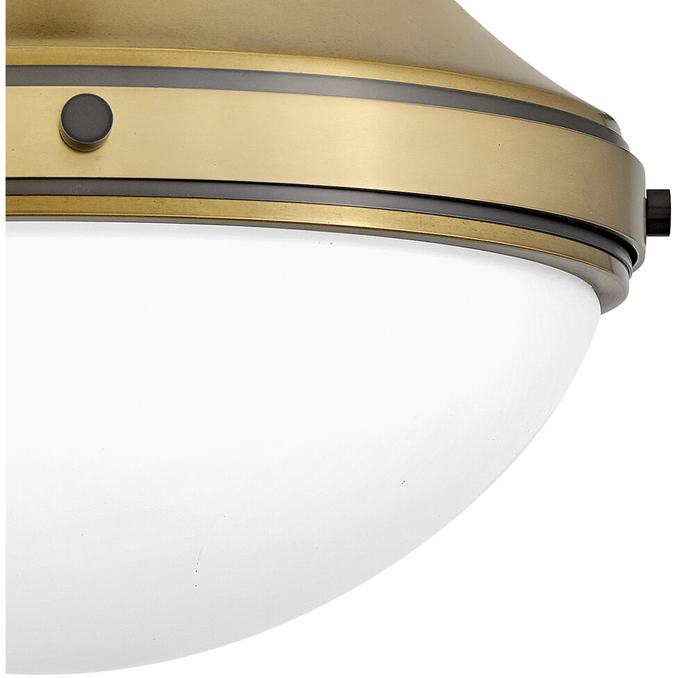 Oliver 1 Light 14 inch Heritage Brass with Black Oxide Indoor Flush Mount Ceiling Light