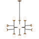 Ian K. Fowler Cafe 12 Light 47 inch Satin Brass Chandelier Ceiling Light