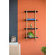 Four Tiers 44.1 X 18.1 X 9.8 inch Black Shelf