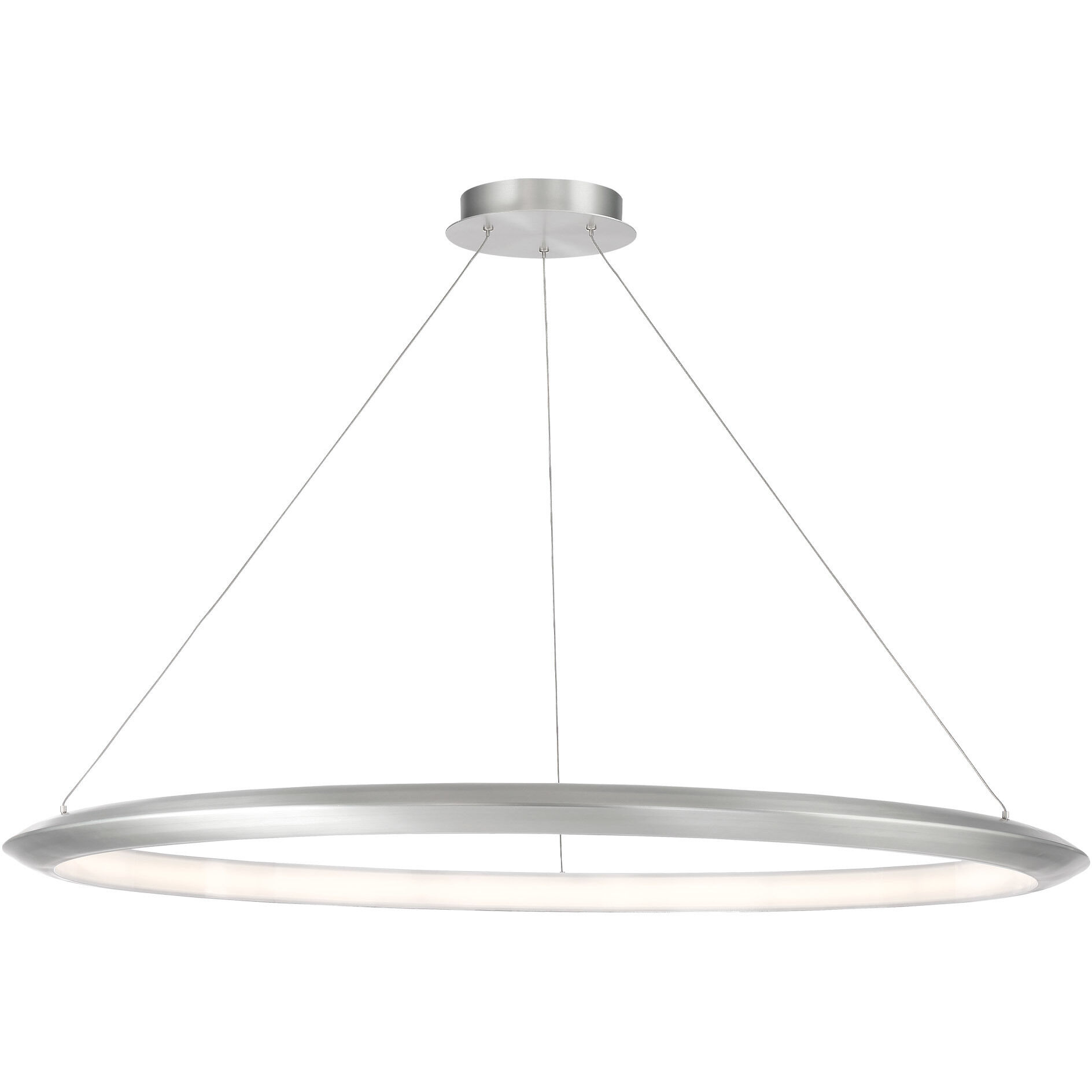 The Ring LED 48 inch Brushed Aluminum Chandelier Ceiling Light in 3500K, 48in.