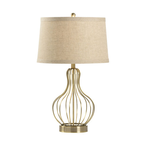 MarketPlace 28 inch 100 watt Antique Brass Table Lamp Portable Light