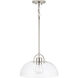 Elijah 1 Light 14 inch Polished Nickel Pendant Ceiling Light