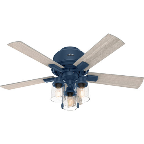 Hartland 44 inch Indigo Blue with Light Gray Oak Blades Ceiling Fan