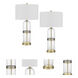 Lenoir 28 inch 150.00 watt Antique Brass and Glass Table Lamp Portable Light, Bullet Shaped