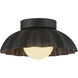 Alora Mood Soleil LED 10 inch Matte Black and Opal Glass Bath Vanity Wall Light