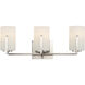 Dart 3 Light 21.25 inch Satin Nickel Bath Vanity Wall Light