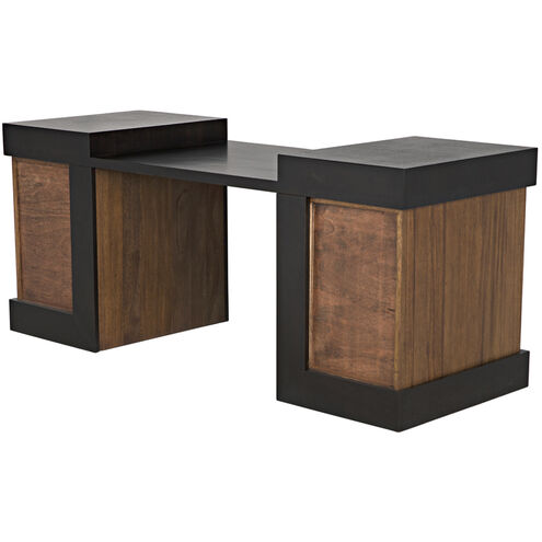 Bentley 76 X 29 inch Dark Walnut and Ebony Walnut Desk